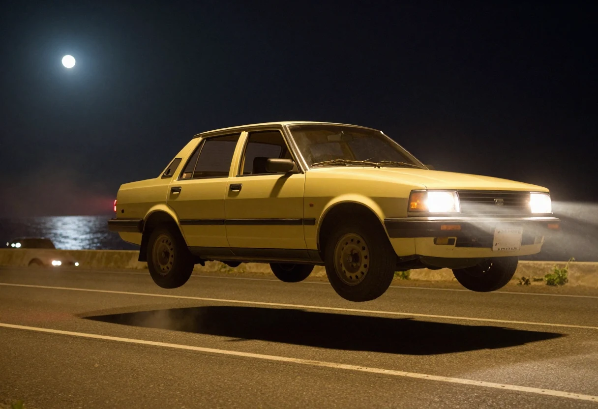 A car that is not on the road any more